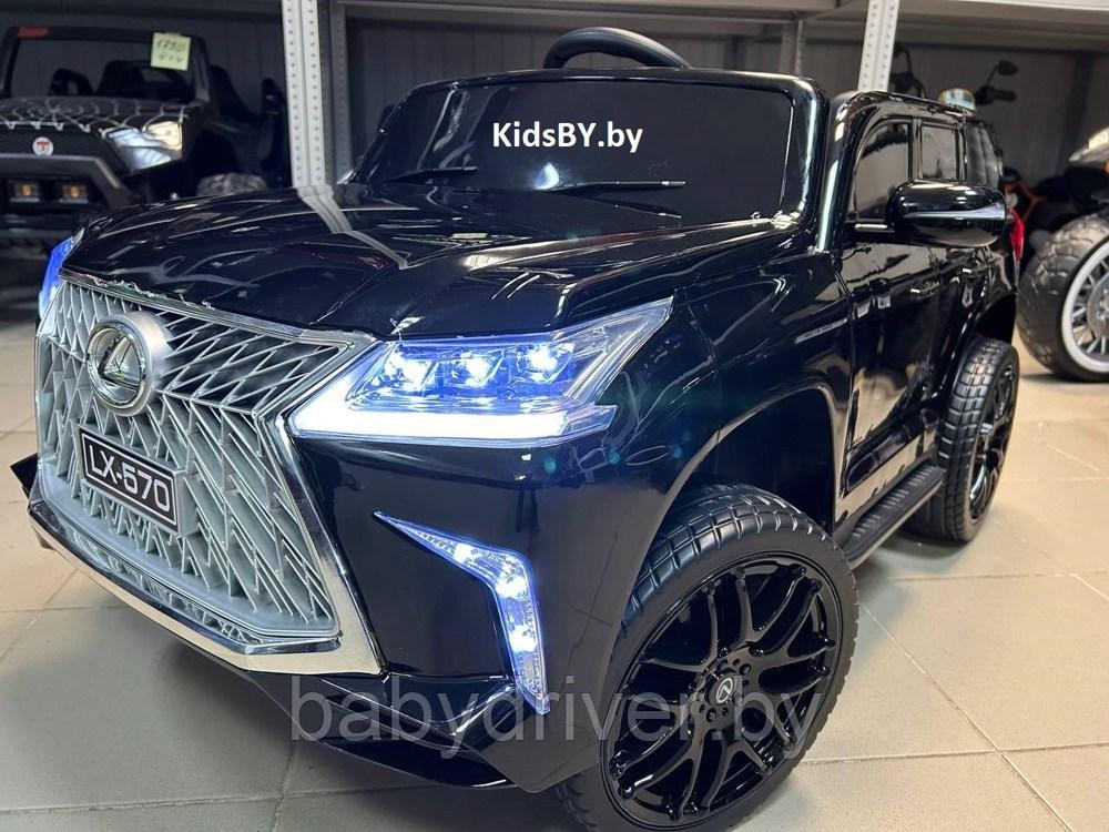 Детский электромобиль RiverToys Lexus 570 E555EE (черный глянец)