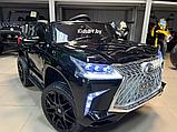 Детский электромобиль RiverToys Lexus 570 E555EE (черный глянец), фото 6