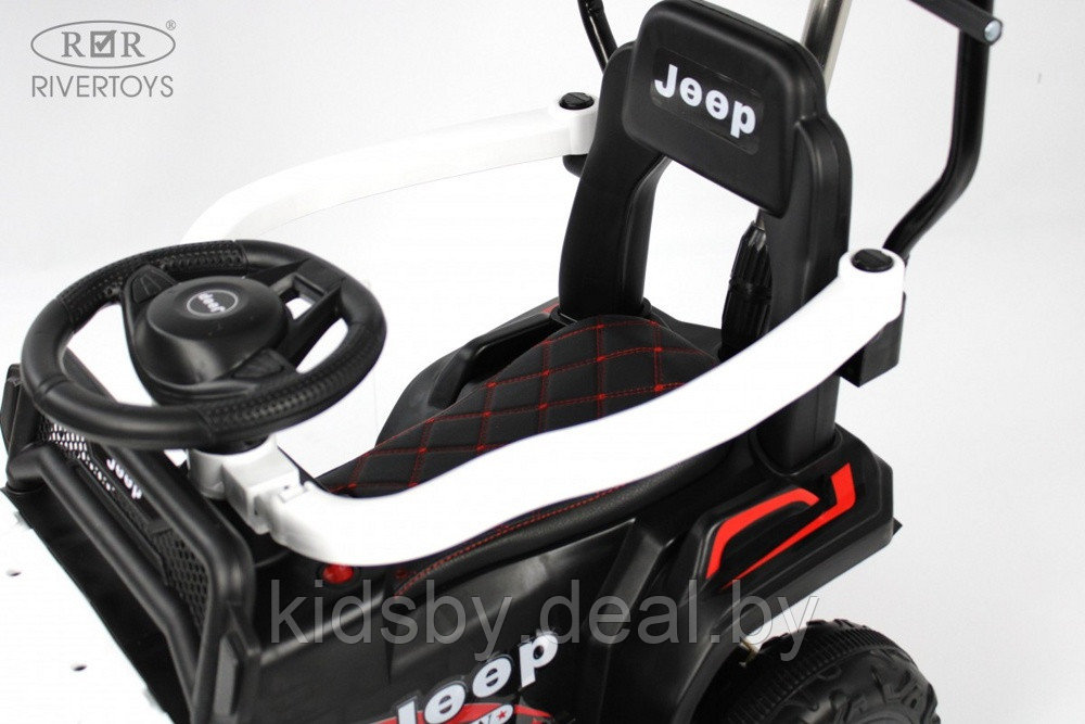 Детский электромобиль RiverToys G003GG (белый) Jeep - фото 3 - id-p223663570