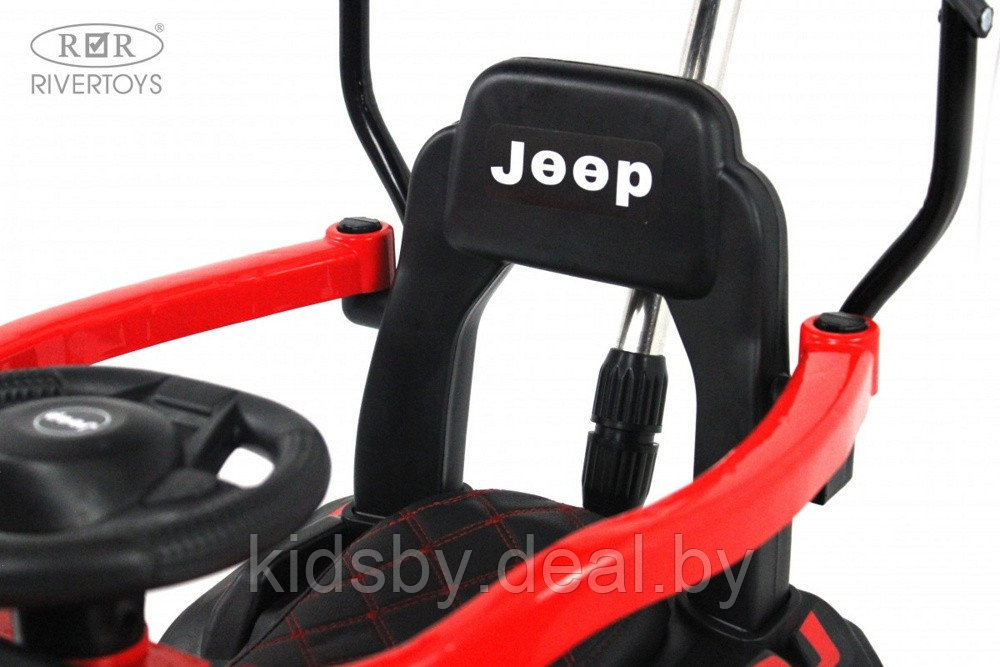 Детский электромобиль RiverToys G003GG (красный) Jeep - фото 5 - id-p223663571