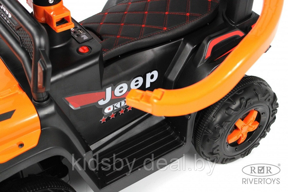 Детский электромобиль RiverToys G003GG (оранжевый) Jeep - фото 6 - id-p223663572