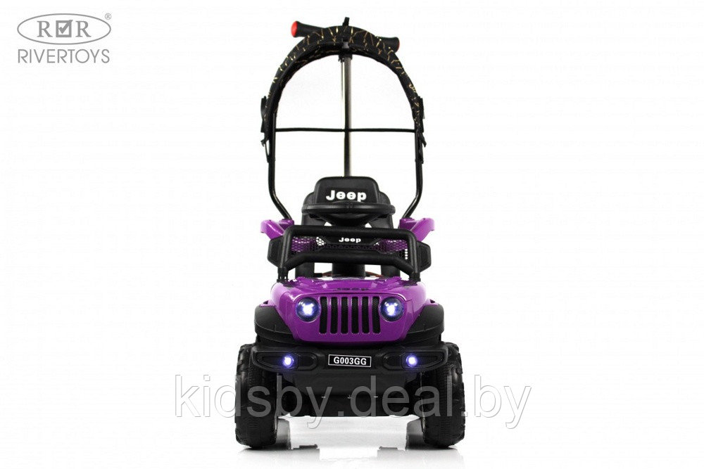 Детский электромобиль RiverToys G003GG (фиолетовый) Jeep - фото 3 - id-p223663574