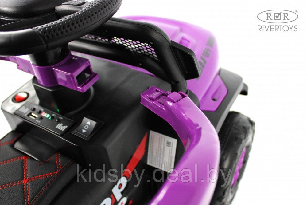 Детский электромобиль RiverToys G003GG (фиолетовый) Jeep - фото 4 - id-p223663574