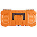 "Expert" Контейнер-ящик для инструментов пластмассовый 41х21х17,5см, металлический замок, черный/оранжевый, фото 3