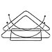 Салфетница хромированная "Треугольник малый" 6х14х7,5см (Китай), фото 2