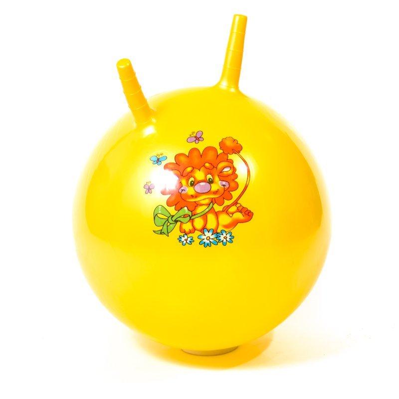 Мяч попрыгун детский с рожками(ручками) , цвета разные 55 см - фото 2 - id-p223664123