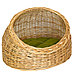 Лежанка для животных плетеная "Дом-2" 47х38х31см, деревянное дно (фанера), с подушкой, овальная, лоза ивы,, фото 5