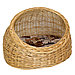 Лежанка для животных плетеная "Дом-2" 47х38х31см, деревянное дно (фанера), с подушкой, овальная, лоза ивы,, фото 6