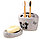 Набор для ванной керамический «Котики» 2 предмета, прованс, серый, деколь микс, фото 2