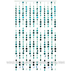 Штора межкомнатная 90х200см "Оберег от сглаза" бирюзовый, 12 нитей, пленка ПВХ, ПВХ коробка (Китай)