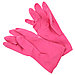 Перчатки хозяйственные, латексные, размер XL "Хозяюшка" с х/б напылением, 75гр, цвет розовый, в пакете (Китай), фото 2