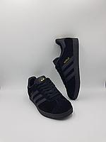 Кеды мужские Adidas Gazelle /повседневные/весенние/летние/черные 42