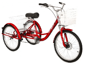 Трехколесный велосипед IZH-BIKE Farmer (фермер) (красный)