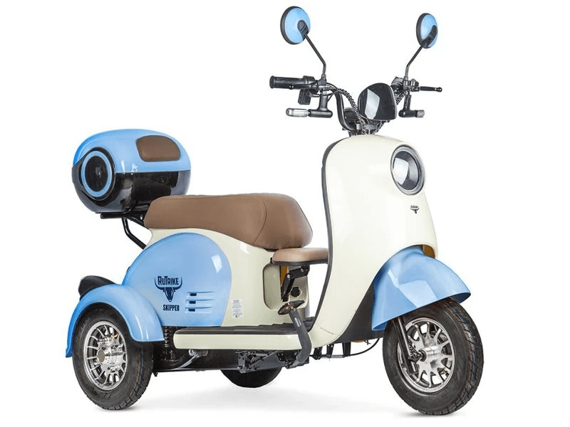 Электротрицикл Rutrike Шкипер New Бело-голубой - фото 1 - id-p223669041