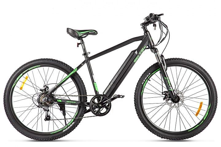 Электровелосипед Eltreco XT 600 Pro 2024 Черно-зелёный - фото 1 - id-p223669066