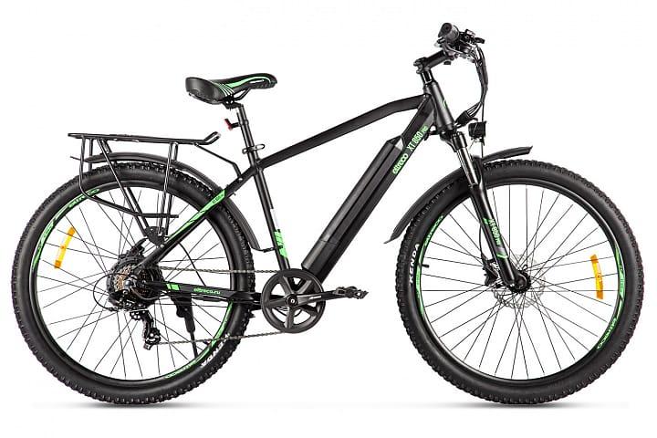 Электровелосипед Eltreco XT 850 Pro 2024 Черно-зелёный - фото 1 - id-p223669072