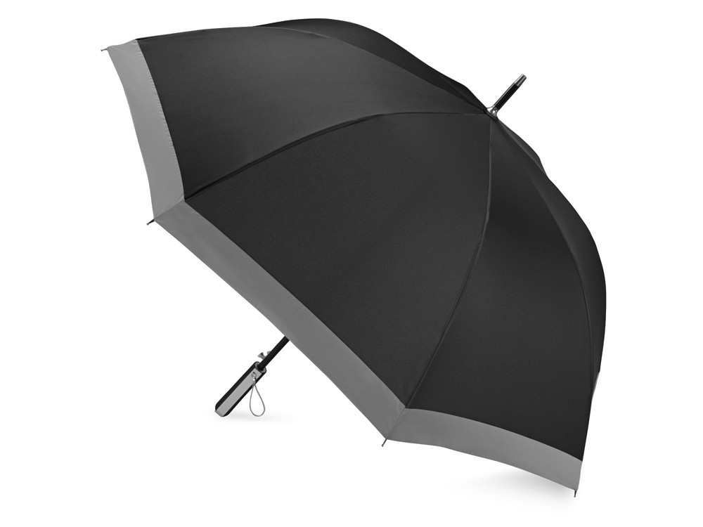 Зонт-трость Reflect полуавтомат, в чехле, черный (Р) - фото 2 - id-p223669545