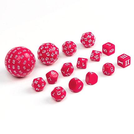 Набор кубиков для ролевых игр 15 шт., красный, фото 2