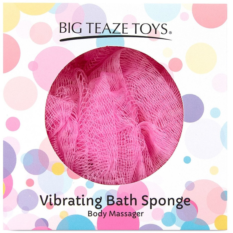 Губка для ванны с вибропулей Big Teaze Toys Bath Sponge Vibrating, розовая - фото 4 - id-p223670042