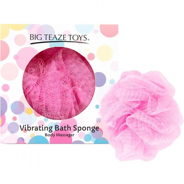 Губка для ванны с вибропулей Big Teaze Toys Bath Sponge Vibrating, розовая - фото 5 - id-p223670042