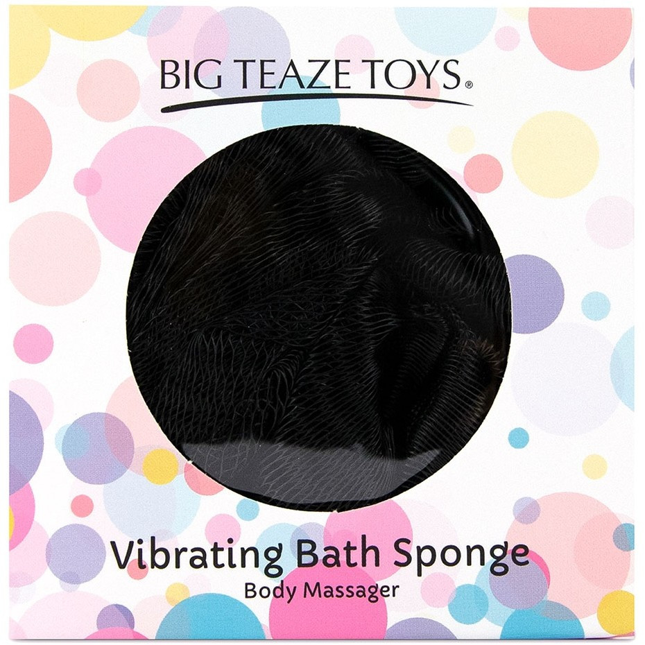 Губка для ванны с вибропулей Big Teaze Toys Bath Sponge Vibrating, черная - фото 5 - id-p223670044