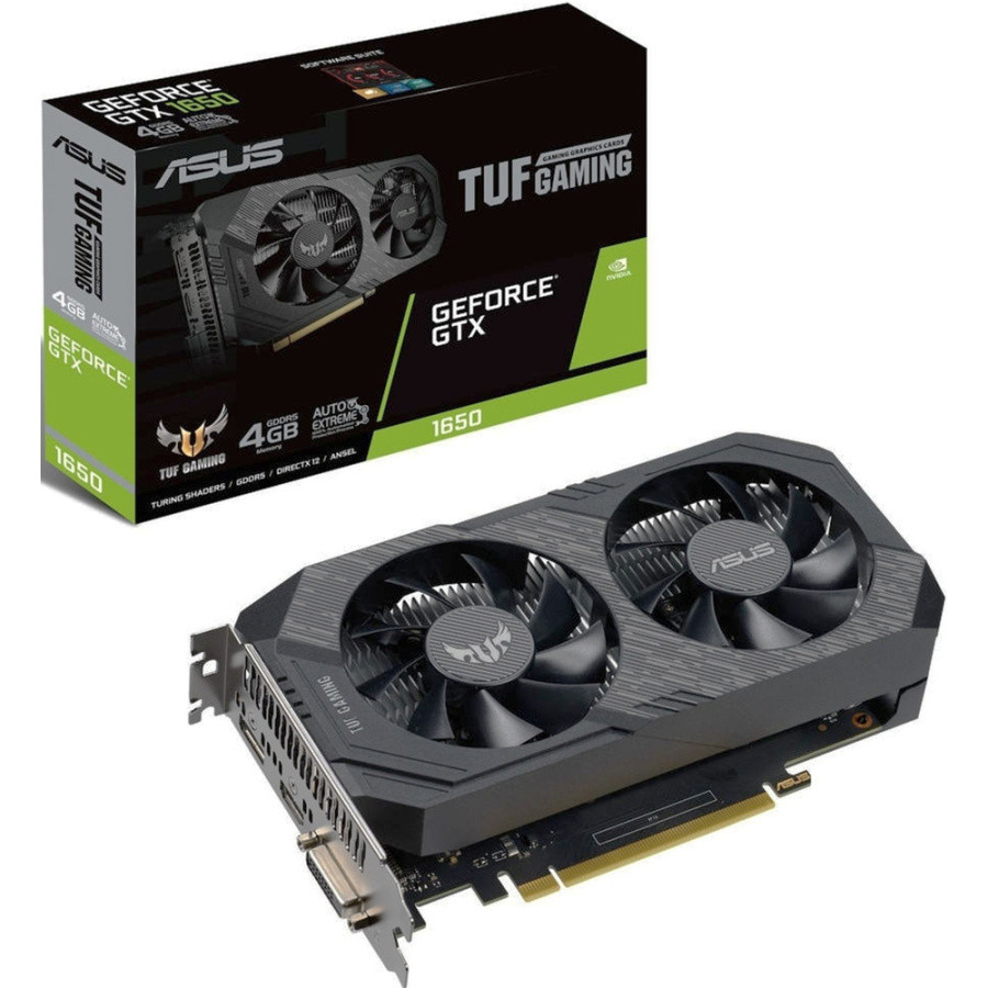 Видеокарта Asus PCI-E TUF-GTX1650-O4GD6-GAMING NVIDIA GeForce GTX 1650 4096Mb 128bit GDDR6 1410/6001 - фото 1 - id-p222716479