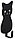 Крючок настенный металлический самоклеящийся «Кот» 10*5,5*2 см, черный, фото 3