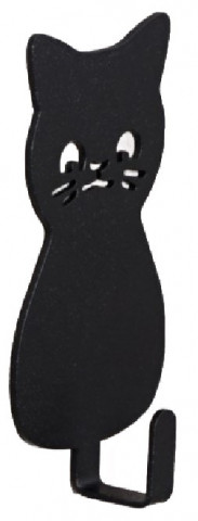 Крючок настенный металлический самоклеящийся «Кот» 10*5,5*2 см, черный - фото 3 - id-p211039943