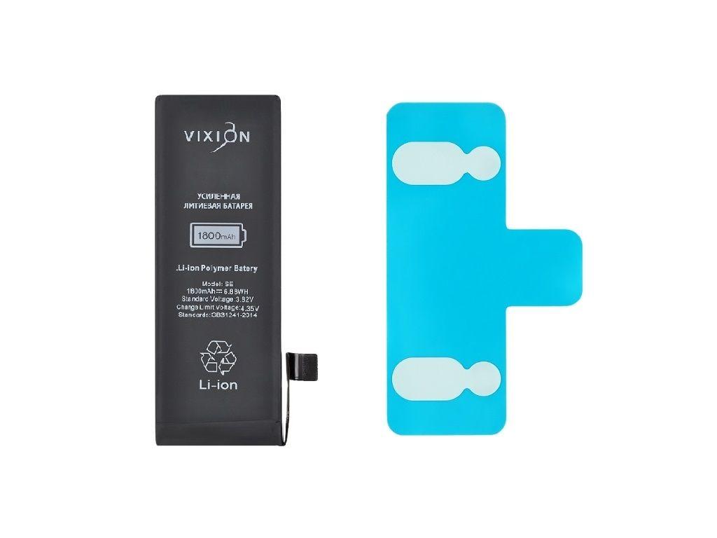 Аккумулятор (батарея) Vixion для телефона Apple iPhone SE, усиленная 1800мАч, с монтажным скотчем - фото 1 - id-p223675139