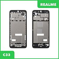 Рамка дисплея для телефона Realme C33 (RMX3624) (черный)