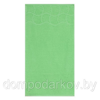 Полотенце махровое "Волна", размер 70х130 см, 300 гр/м2, цвет светло-зелёный - фото 3 - id-p135004028