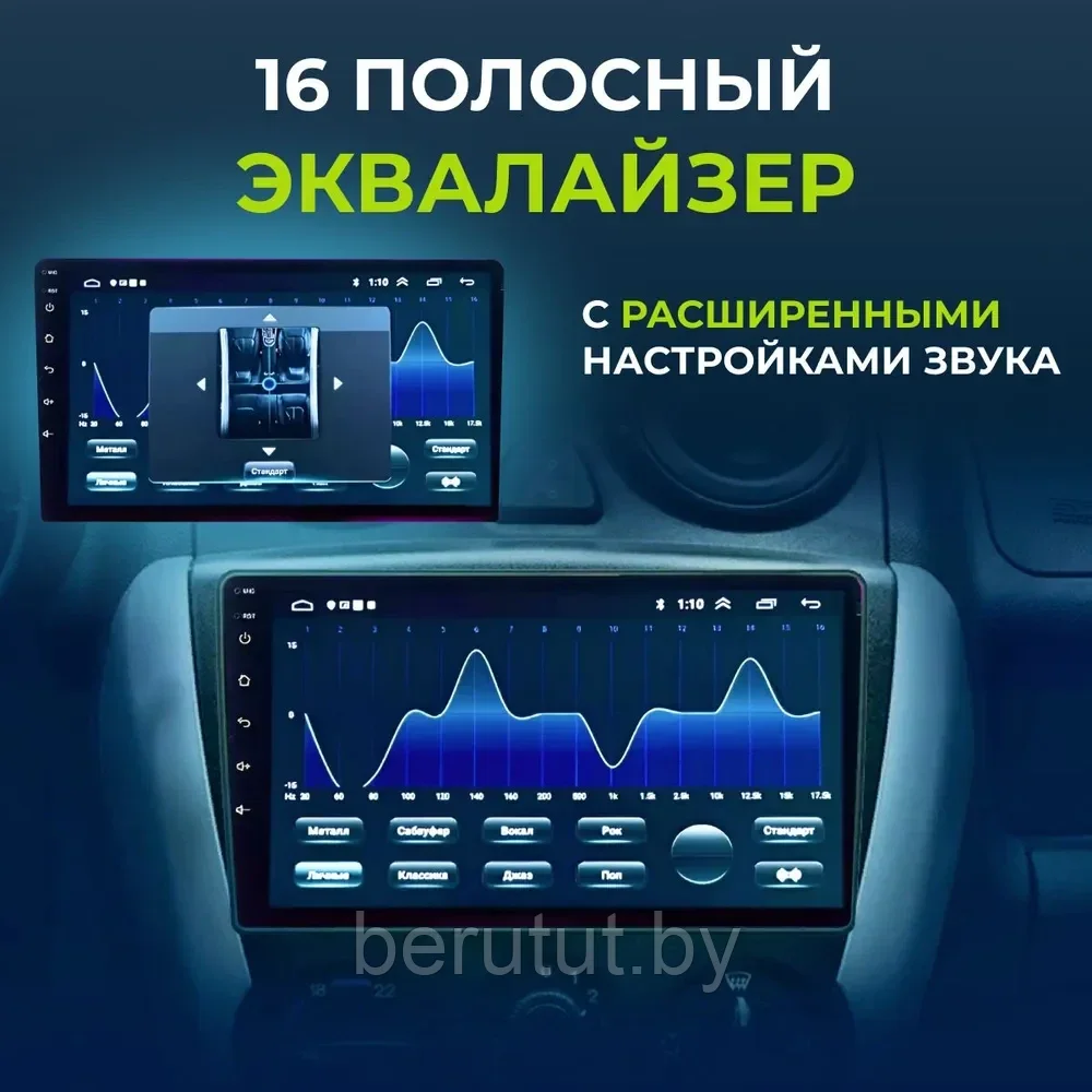 Автомагнитола сенсорная 2 Din Android 12 "Z1" 9 дюймов 1280х720 2/32GB - фото 2 - id-p184528209