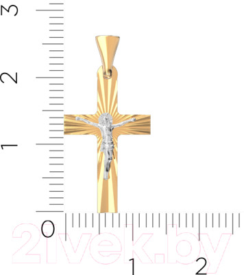Крестик из комбинированного золота ZORKA 410032.14K.B.REL - фото 4 - id-p223697698