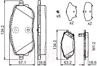 Тормозные колодки Bosch 0986494676