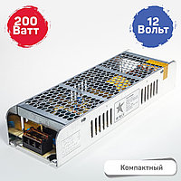 Компактный блок питания S-200w-12v IP20 для светодиодных лент