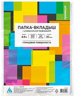 Папка-вкладыш Бюрократ Премиум -013BKAN2 глянцевые А4+ 30мкм (упак.:100шт)