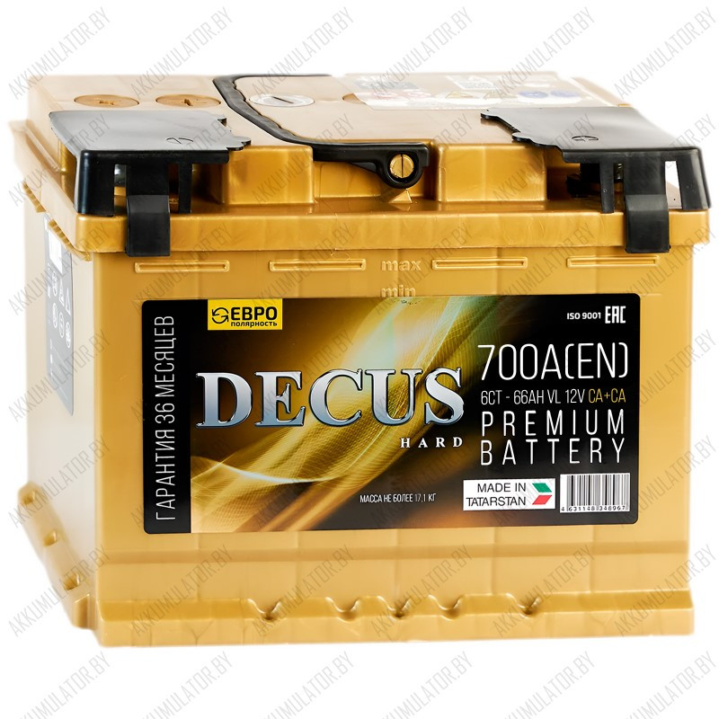 Аккумулятор Decus Gold / 66Ah / 700А