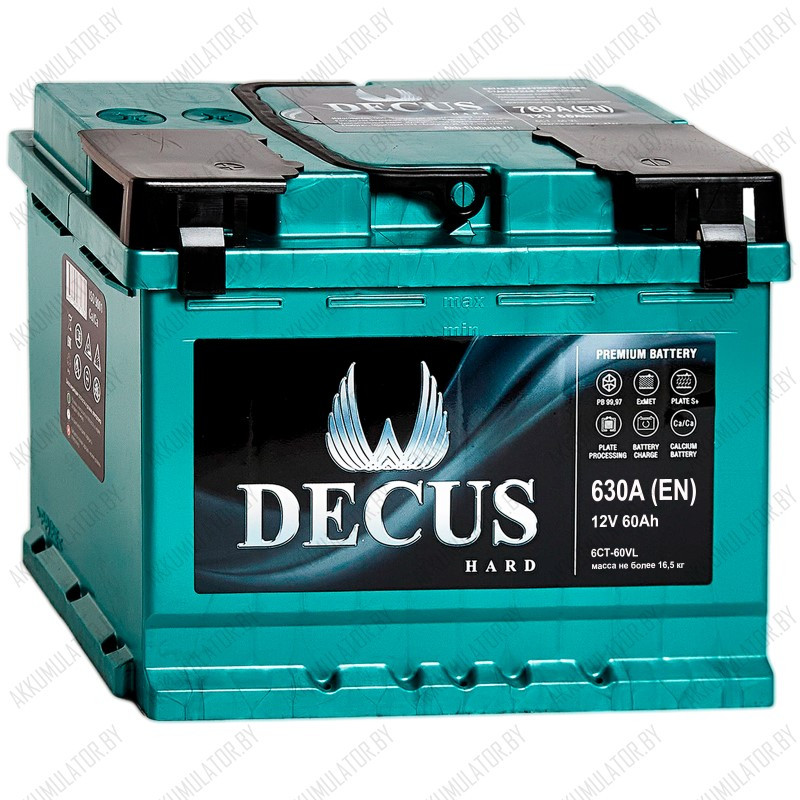Аккумулятор Decus Green / 60Ah / 630А / Прямая полярность