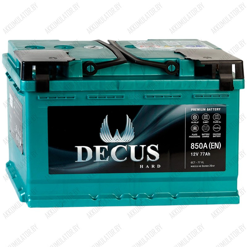 Аккумулятор Decus Green / 77Ah / 850А / Прямая полярность
