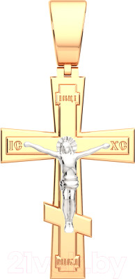 Крестик из комбинированного золота ZORKA 430128.14K.B.REL - фото 1 - id-p223703586