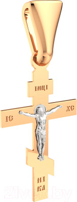 Крестик из комбинированного золота ZORKA 410044.14K.B.REL - фото 2 - id-p223718665