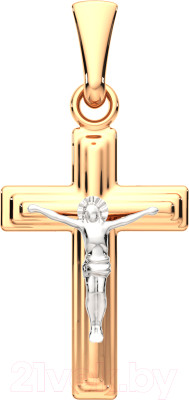 Крестик из комбинированного золота ZORKA 410030.14K.B.REL - фото 1 - id-p223718666