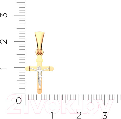 Крестик из комбинированного золота ZORKA 430187.14K.B.REL - фото 4 - id-p223717302