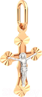 Крестик из комбинированного золота ZORKA 410018.3.14K.B.REL - фото 2 - id-p223715624