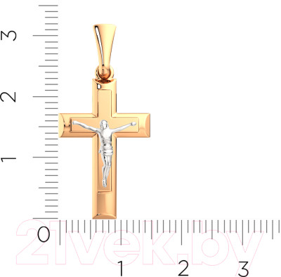 Крестик из комбинированного золота ZORKA 430156.14K.B.REL - фото 4 - id-p223715625