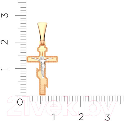 Крестик из комбинированного золота ZORKA 410006.2.14K.B.REL - фото 6 - id-p223719698