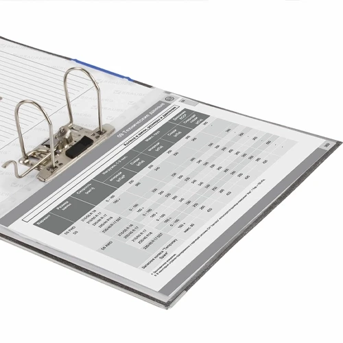 Папка-регистратор BRAUBERG, фактура стандарт, с мраморным покрытием, 75 мм, синий корешок - фото 7 - id-p223622549