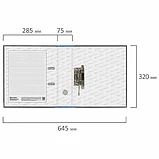 Папка-регистратор BRAUBERG, фактура стандарт, с мраморным покрытием, 75 мм, синий корешок, фото 9