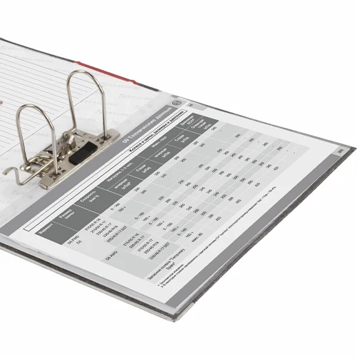 Папка-регистратор BRAUBERG, фактура стандарт, с мраморным покрытием, 75 мм, красн.корешок - фото 7 - id-p223622550