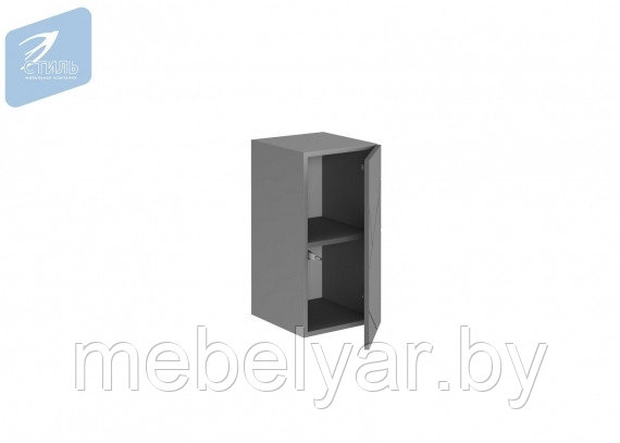 Шкаф навесной ШН-001 Гранж (Д.300) Серый шифер/Графит софт МК Стиль - фото 2 - id-p223723247
